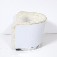 Milo Baughman Mid Century Modernist Chrome Upholstered Swivel Club Chair by Milo Baughman - 4653822
