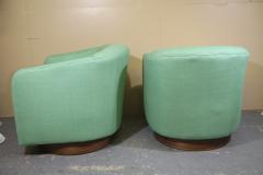 Milo Baughman Mid Century Swivel Lounge Chairs in the Style of Milo Baughman - 1691177
