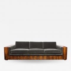 Milo Baughman Midcentury Burled Rosewood Graphite Mohair by Milo Baughman for Thayer Coggin - 1803984