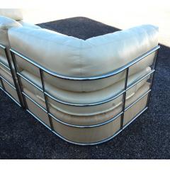 Milo Baughman Midcentury Chrome Milo Baughman Three Piece Sectional - 2736781