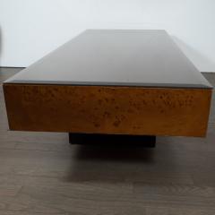 Milo Baughman Midcentury Cocktail Table by Milo Baughman in Carpathian Elm and Ebonized Walnut - 1507687