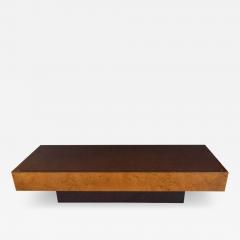 Milo Baughman Midcentury Cocktail Table by Milo Baughman in Carpathian Elm and Ebonized Walnut - 1509285