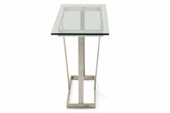 Milo Baughman Milo Baughman American Glass And Polished Chrome Plated Tube Console Table - 3170548