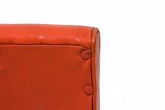 Milo Baughman Milo Baughman American Mid Century Orange Tufted Vinyl Upholstery and Iron Scoop - 4652622
