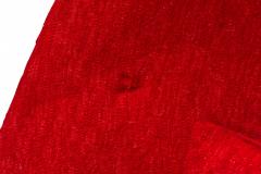 Milo Baughman Milo Baughman American Mid Century Red Textured Upholstered Swivel Egg Chair - 2793047