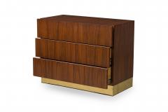 Milo Baughman Milo Baughman American Mid Century Rosewood and Brass Commode Chest of Drawers - 4272812