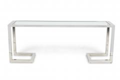 Milo Baughman Milo Baughman American Modern Polished Chrome and Glass Bracket Console Table - 4273148