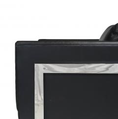 Milo Baughman Milo Baughman Black Leather and Chrome Lounge Chair for Thayer Coggin - 3407527