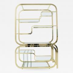 Milo Baughman, A two-piece brass etagere