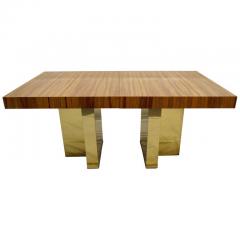 Milo Baughman Milo Baughman Brass and Exotic Brazilian Rosewood Dining Table for Thayer Coggin - 569438