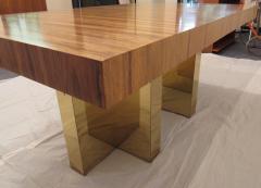 Milo Baughman Milo Baughman Brass and Exotic Brazilian Rosewood Dining Table for Thayer Coggin - 569440