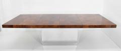 Milo Baughman Milo Baughman Burl Wood Dining Table with Chrome Base - 1492158