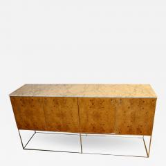 Milo Baughman Milo Baughman Burlwood Sideboard Marble Top Thayer Coggin 1970 - 676435