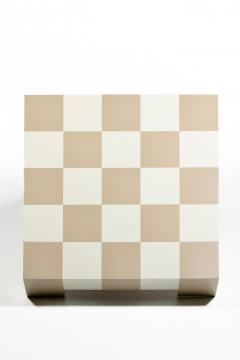 Milo Baughman Milo Baughman Checkerboard Coffee Table in Sand Ivory Lacquer c 1969 - 4349622