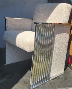 Milo Baughman Milo Baughman Chrome Cube Lounge Chair Thayer Coggin 1980s - 3602656