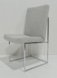 Milo Baughman Milo Baughman Chrome Dining Chairs in Holly Hunt Wool - 4402505