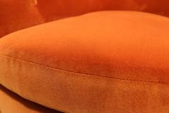 Milo Baughman Milo Baughman Chrome Frame Swivel Chairs in Bright Mohair Velvet - 3577722