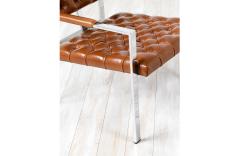 Milo Baughman Milo Baughman Cognac Leather Chrome Lounge Chairs for Thayer Coggin - 3088277