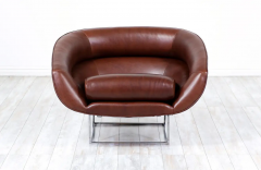 Milo Baughman Milo Baughman Cognac Leather Chrome Tub Chair for Thayer Coggin - 2688375