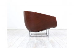Milo Baughman Milo Baughman Cognac Leather Chrome Tub Chair for Thayer Coggin - 2688383