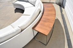 Milo Baughman Milo Baughman Curved Sectional in White Woven Fabric - 1285660