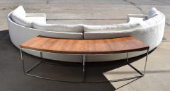 Milo Baughman Milo Baughman Curved Sectional in White Woven Fabric - 1285661
