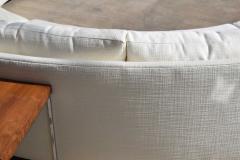 Milo Baughman Milo Baughman Curved Sectional in White Woven Fabric - 1285663