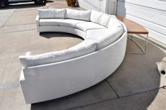 Milo Baughman Milo Baughman Curved Sectional in White Woven Fabric - 1285667