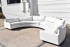 Milo Baughman Milo Baughman Curved Sectional in White Woven Fabric - 1285668