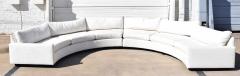 Milo Baughman Milo Baughman Curved Sectional in White Woven Fabric - 1285670