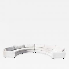 Milo Baughman Milo Baughman Curved Sectional in White Woven Fabric - 1288282