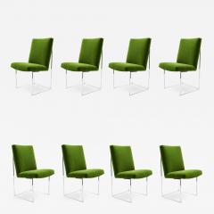 Milo Baughman Milo Baughman Dining Chairs in Italian Velvet Eight - 1236014