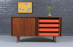 Milo Baughman Milo Baughman Double Tambour Door Credenza w Lacquered Drawers for Glenn of CA - 4591261