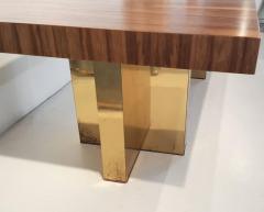Milo Baughman Milo Baughman Exotic Brazilian Rosewood and Brass Dining Table for Thayer Coggin - 270766