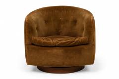 Milo Baughman Milo Baughman For Thayer Coggin Brown Velour Horseshoe Lounge Armchair - 3170002