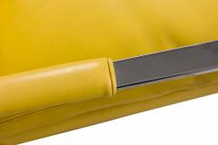 Milo Baughman Milo Baughman For Thayer Coggin Chrome Yellow Vinyl Flat Bar Lounge Armchairs - 3169939