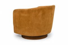 Milo Baughman Milo Baughman For Thayer Coggin Light Brown Velour Horseshoe Lounge Armchair - 3170012