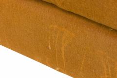 Milo Baughman Milo Baughman Gold Fabric Upholstered Floating Tuxedo Sofa - 2794490