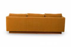 Milo Baughman Milo Baughman Gold Fabric Upholstered Floating Tuxedo Sofa - 2794492