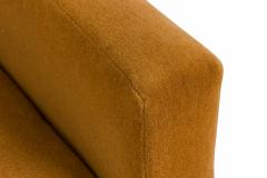 Milo Baughman Milo Baughman Gold Fabric Upholstered Floating Tuxedo Sofa - 2794493