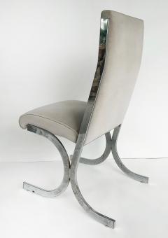 Milo Baughman Milo Baughman Howell Burd Chrome Tufted Velvet Chairs a Pair - 4529974