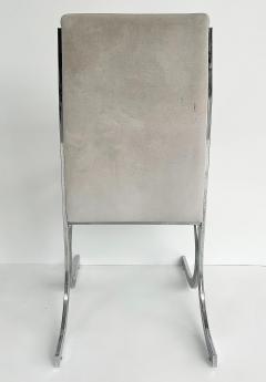 Milo Baughman Milo Baughman Howell Burd Chrome Tufted Velvet Chairs a Pair - 4529975