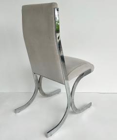 Milo Baughman Milo Baughman Howell Burd Chrome Tufted Velvet Chairs a Pair - 4529976