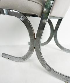 Milo Baughman Milo Baughman Howell Burd Chrome Tufted Velvet Chairs a Pair - 4529988