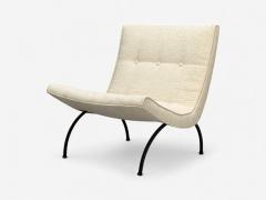Milo Baughman Milo Baughman Iron Fabric Scoop Chair USA 1950s - 4340979