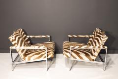 Milo Baughman Milo Baughman Lounge Chairs in Zebra Hide - 2510921