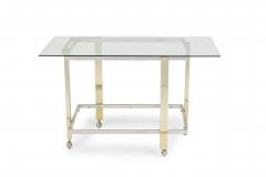 Milo Baughman Milo Baughman Mid Century American Mixed Metal Rolling Bar Cart - 4274146