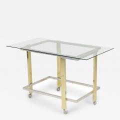 Milo Baughman Milo Baughman Mid Century American Mixed Metal Rolling Bar Cart - 4289888