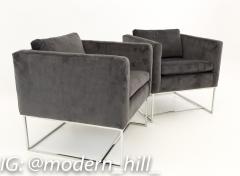 Milo Baughman Milo Baughman Mid Century Cube Lounge Chairs Matching Pair - 1874388
