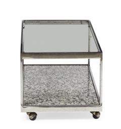 Milo Baughman Milo Baughman Mid Century Two Tier Chrome and Marble Cocktail Coffee Table - 2793008